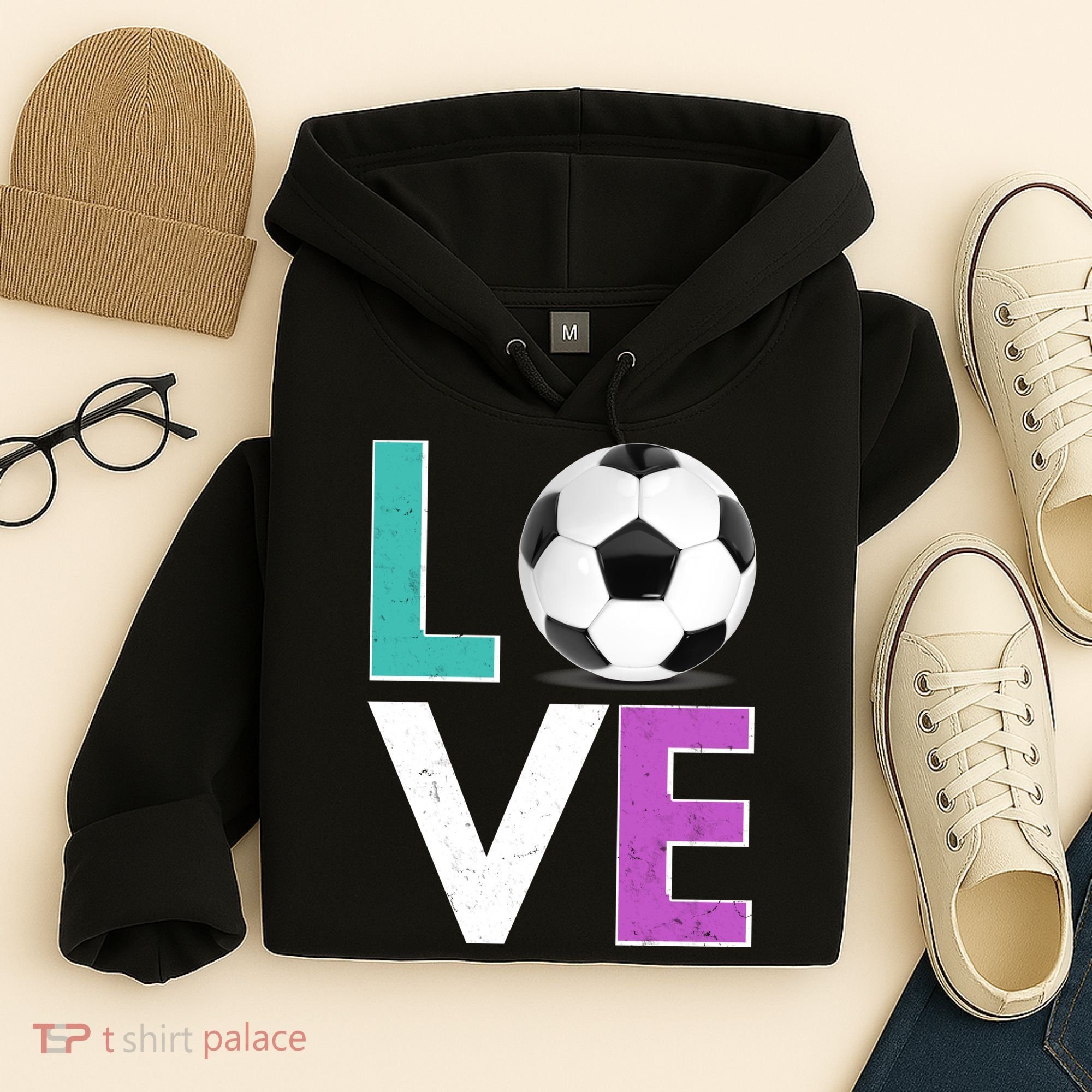 LOVE Soccer Sports Fan Hoodie