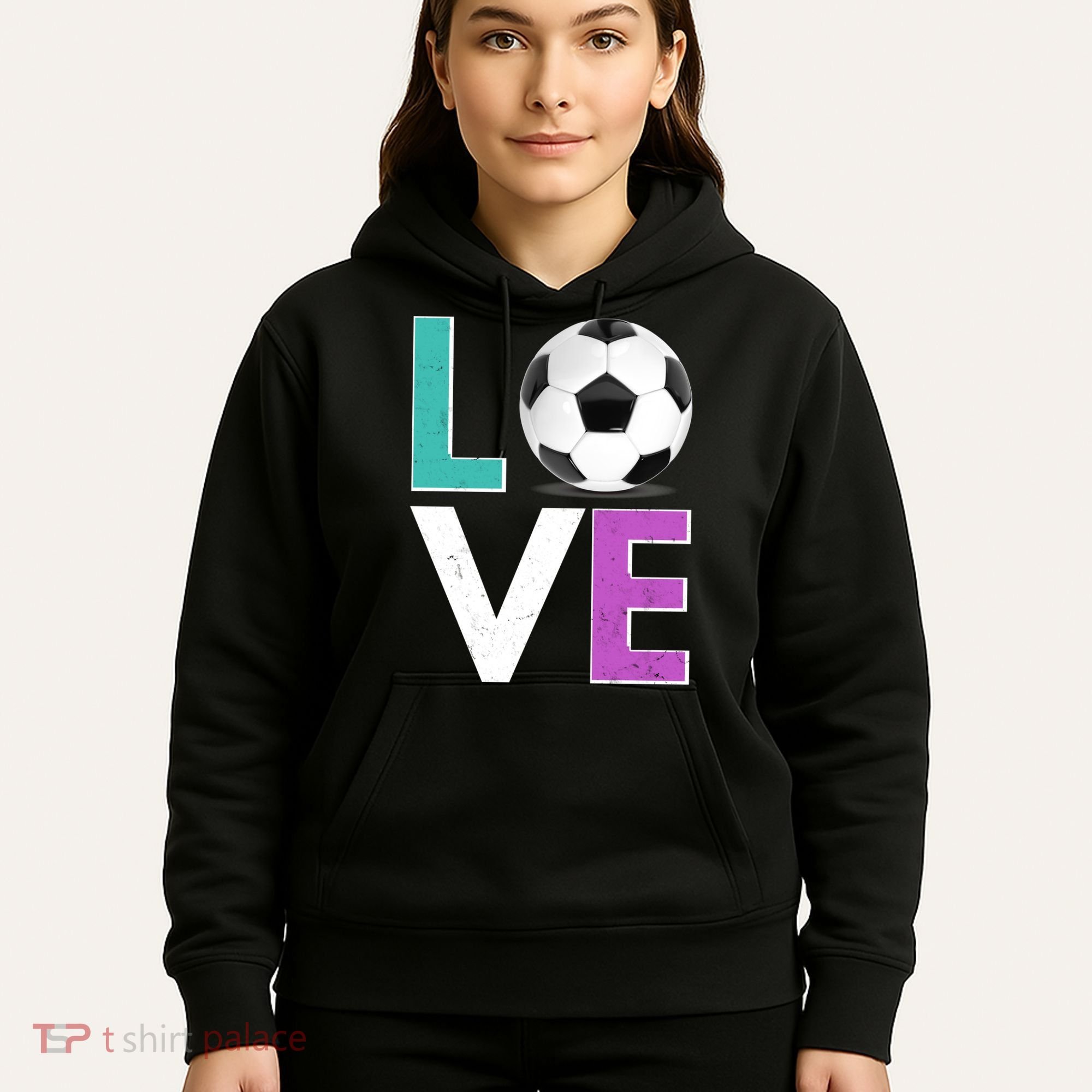LOVE Soccer Sports Fan Hoodie