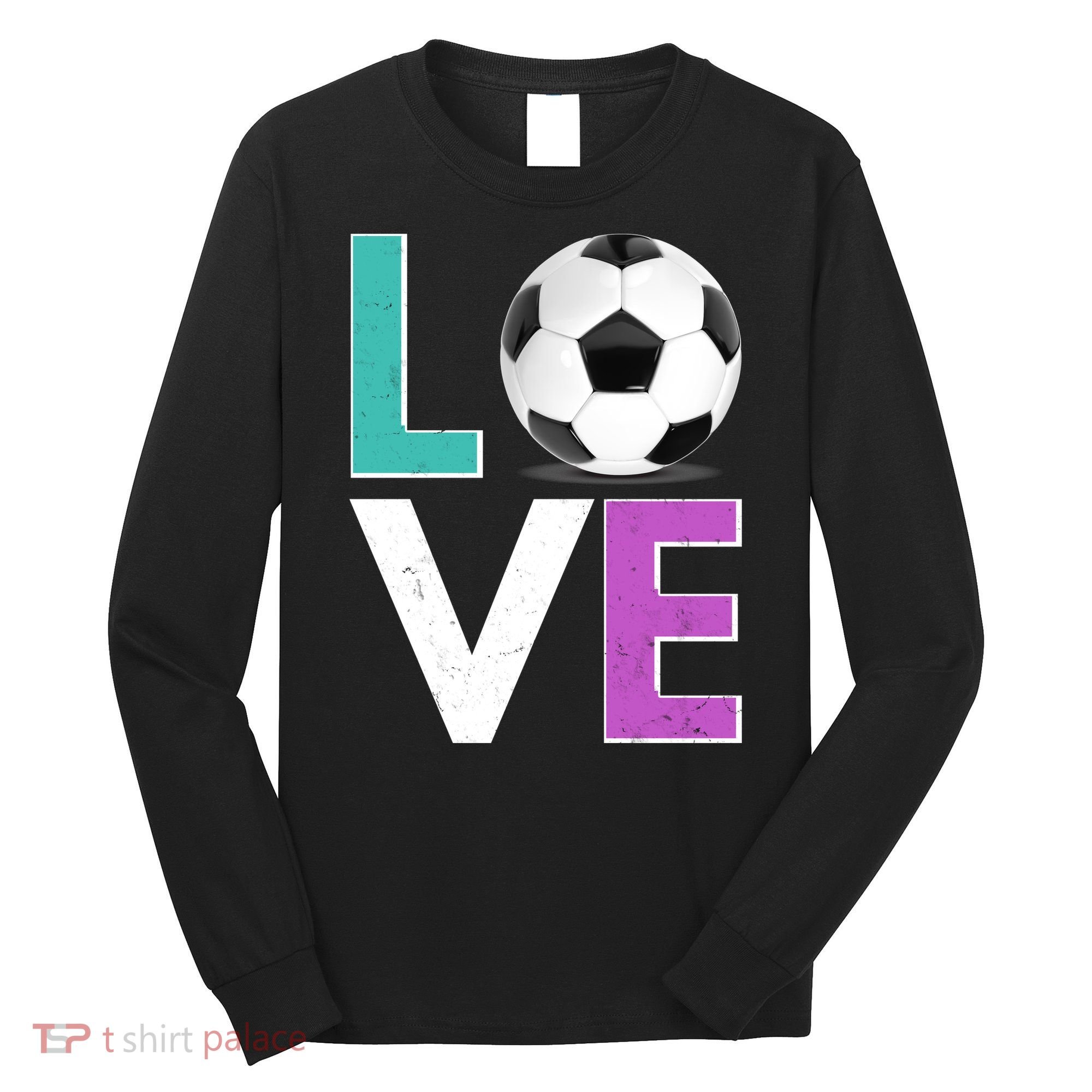 LOVE Soccer Sports Fan Long Sleeve Shirt