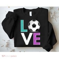 LOVE Soccer Sports Fan Sweatshirt thumb 2