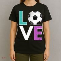 LOVE Soccer Sports Fan T-Shirt thumb 4