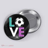 LOVE Soccer Sports Fan Button thumb 0