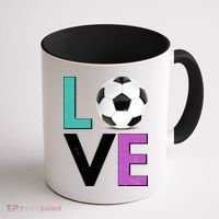 LOVE Soccer Sports Fan Coffee Mug thumb 1