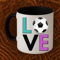 LOVE Soccer Sports Fan Coffee Mug thumb 2