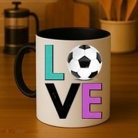 LOVE Soccer Sports Fan Coffee Mug thumb 4