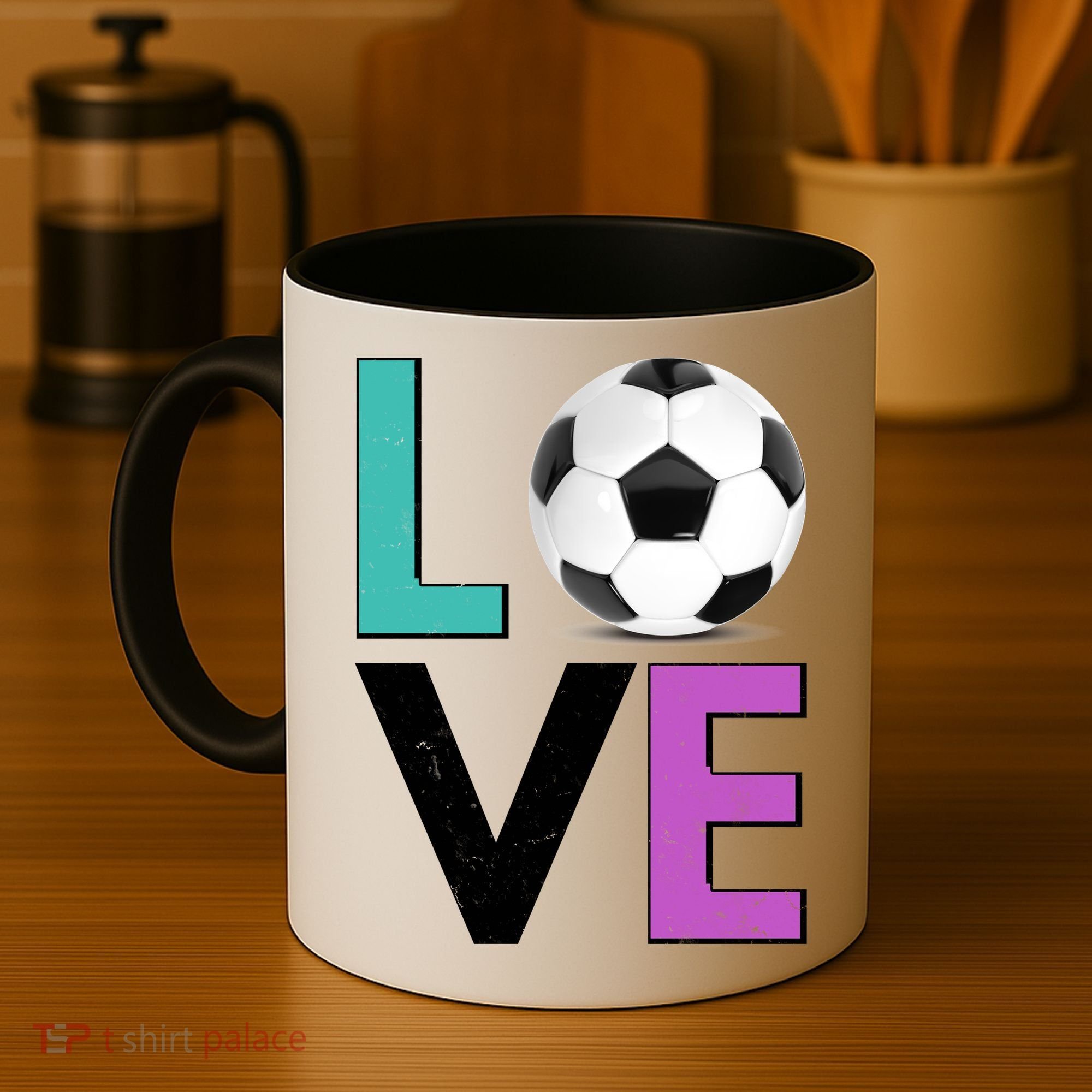 LOVE Soccer Sports Fan Coffee Mug