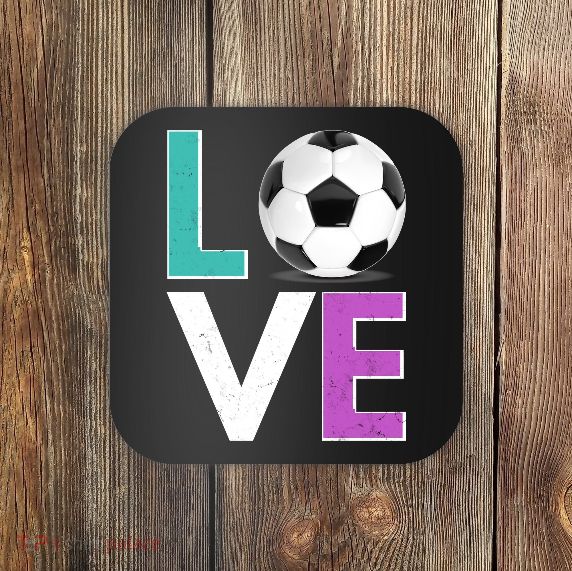 LOVE Soccer Sports Fan Coaster