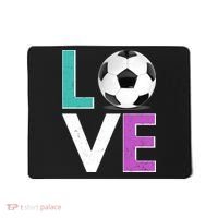 LOVE Soccer Sports Fan Mousepad thumb 0
