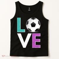 LOVE Soccer Sports Fan Tank Top thumb 2