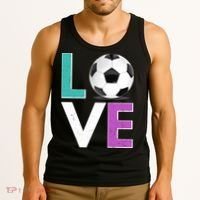 LOVE Soccer Sports Fan Tank Top thumb 3