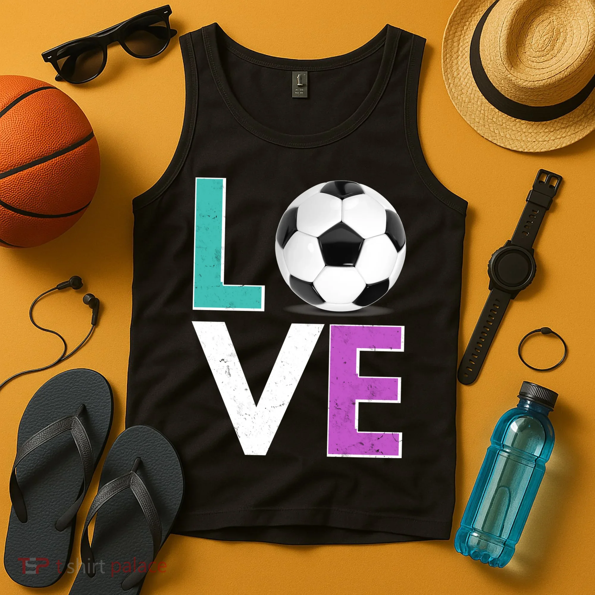 LOVE Soccer Sports Fan Tank Top