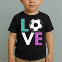 LOVE Soccer Sports Fan Toddler T-Shirt thumb 2