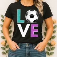 LOVE Soccer Sports Fan Women's T-Shirt thumb 2