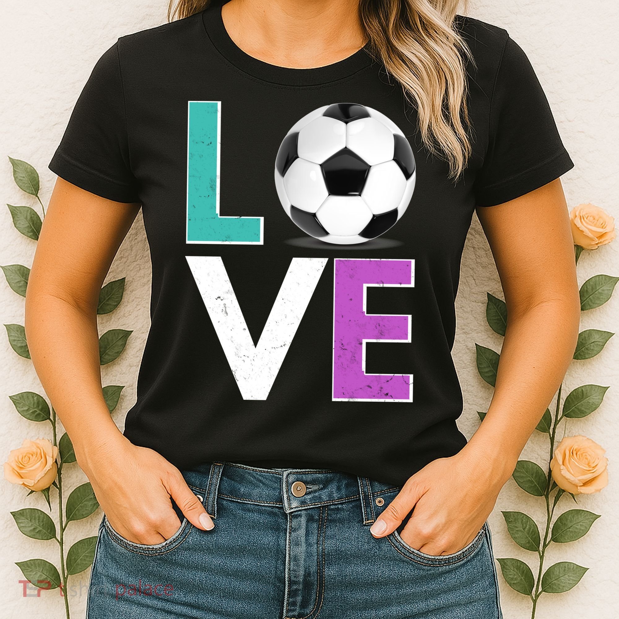 LOVE Soccer Sports Fan Women's T-Shirt
