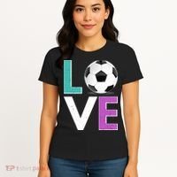 LOVE Soccer Sports Fan Women's T-Shirt thumb 4