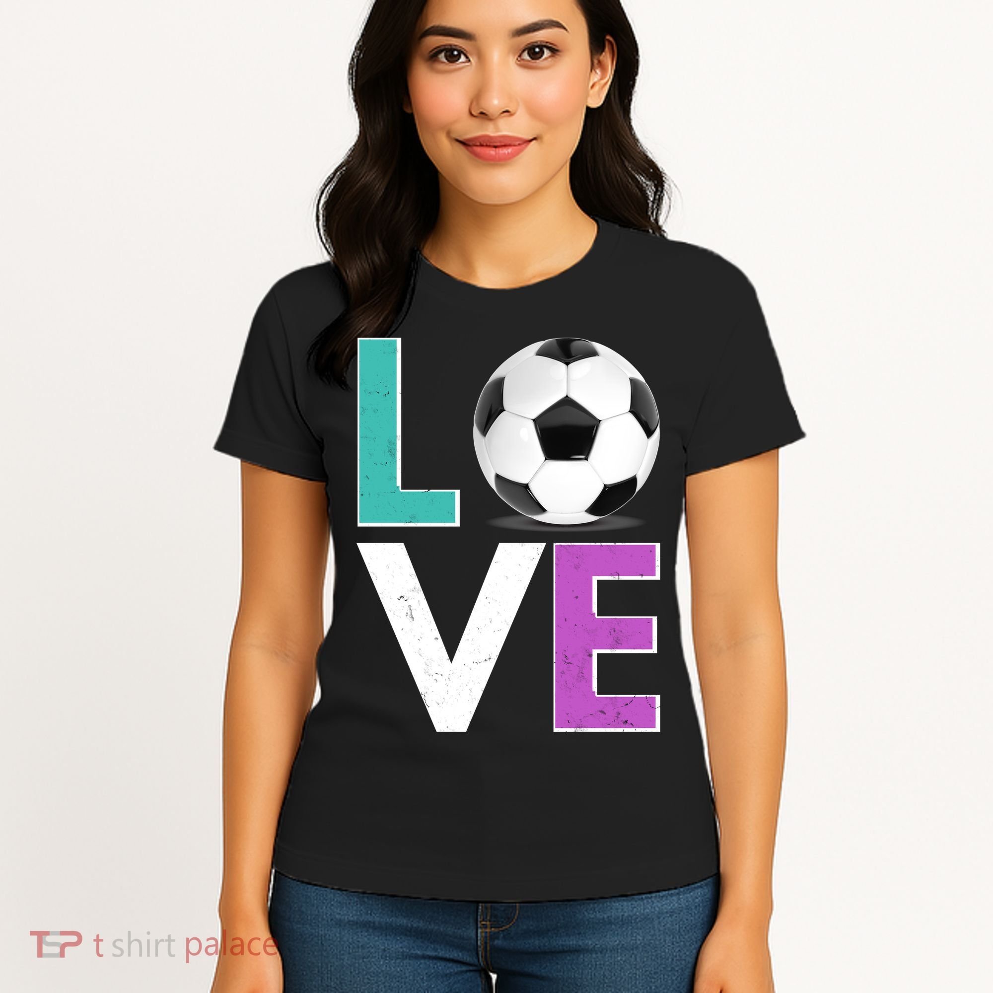 LOVE Soccer Sports Fan Women's T-Shirt
