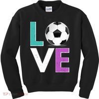 LOVE Soccer Sports Fan Kids Sweatshirt thumb 0