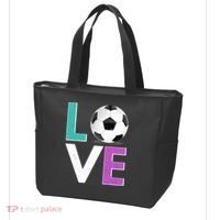 LOVE Soccer Sports Fan Tote Bag thumb 3