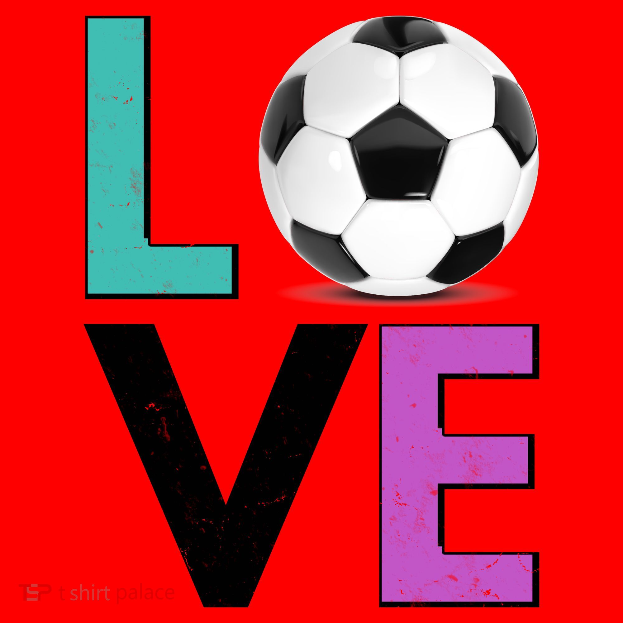 LOVE Soccer Sports Fan Santa Hat