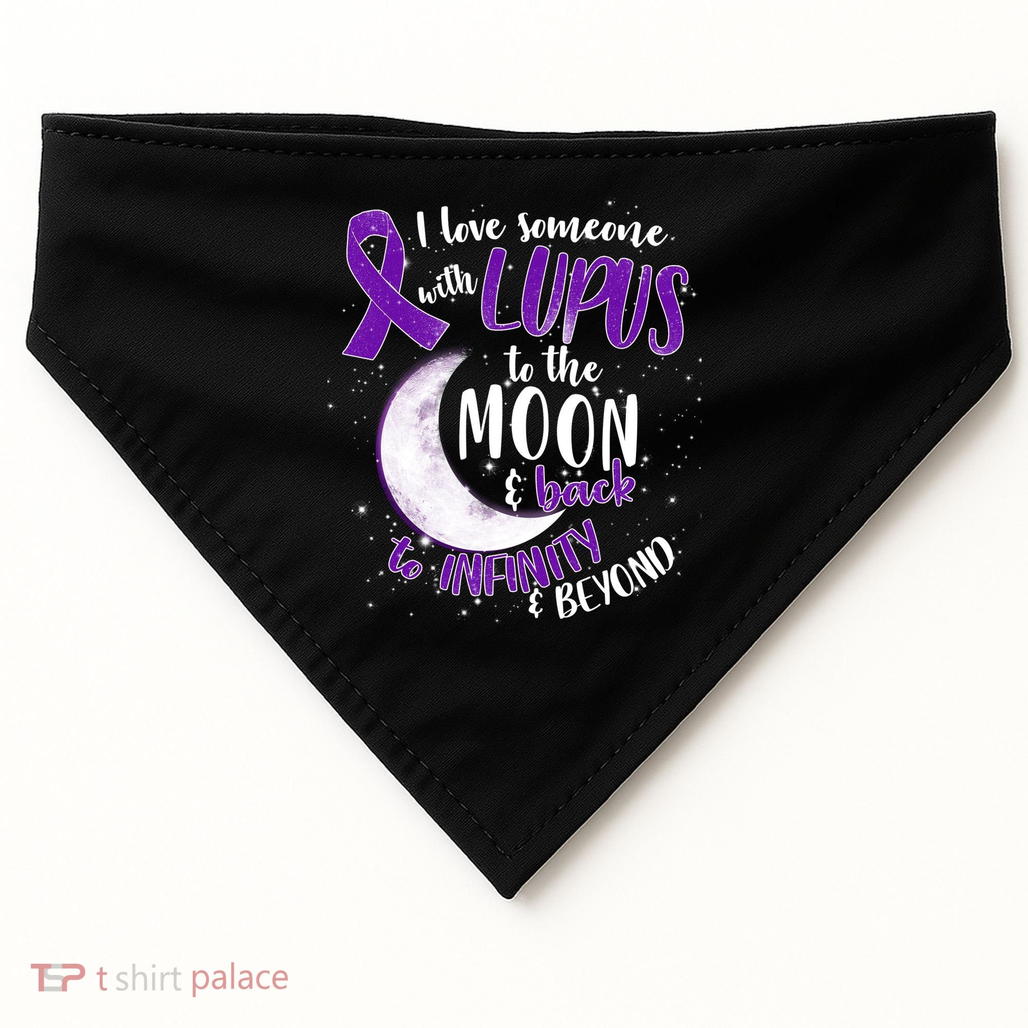 Love Someone With Lupus To The Moon And Back USA-Made Doggie Bandana