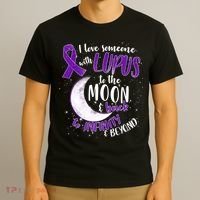Love Someone With Lupus To The Moon And Back T-Shirt thumb 3