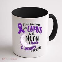 Love Someone With Lupus To The Moon And Back Coffee Mug thumb 1