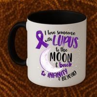 Love Someone With Lupus To The Moon And Back Coffee Mug thumb 2