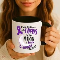 Love Someone With Lupus To The Moon And Back Coffee Mug thumb 3