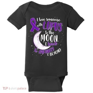 Love Someone With Lupus To The Moon And Back Baby Bodysuit