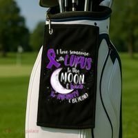 Love Someone With Lupus To The Moon And Back Golf Towel thumb 2