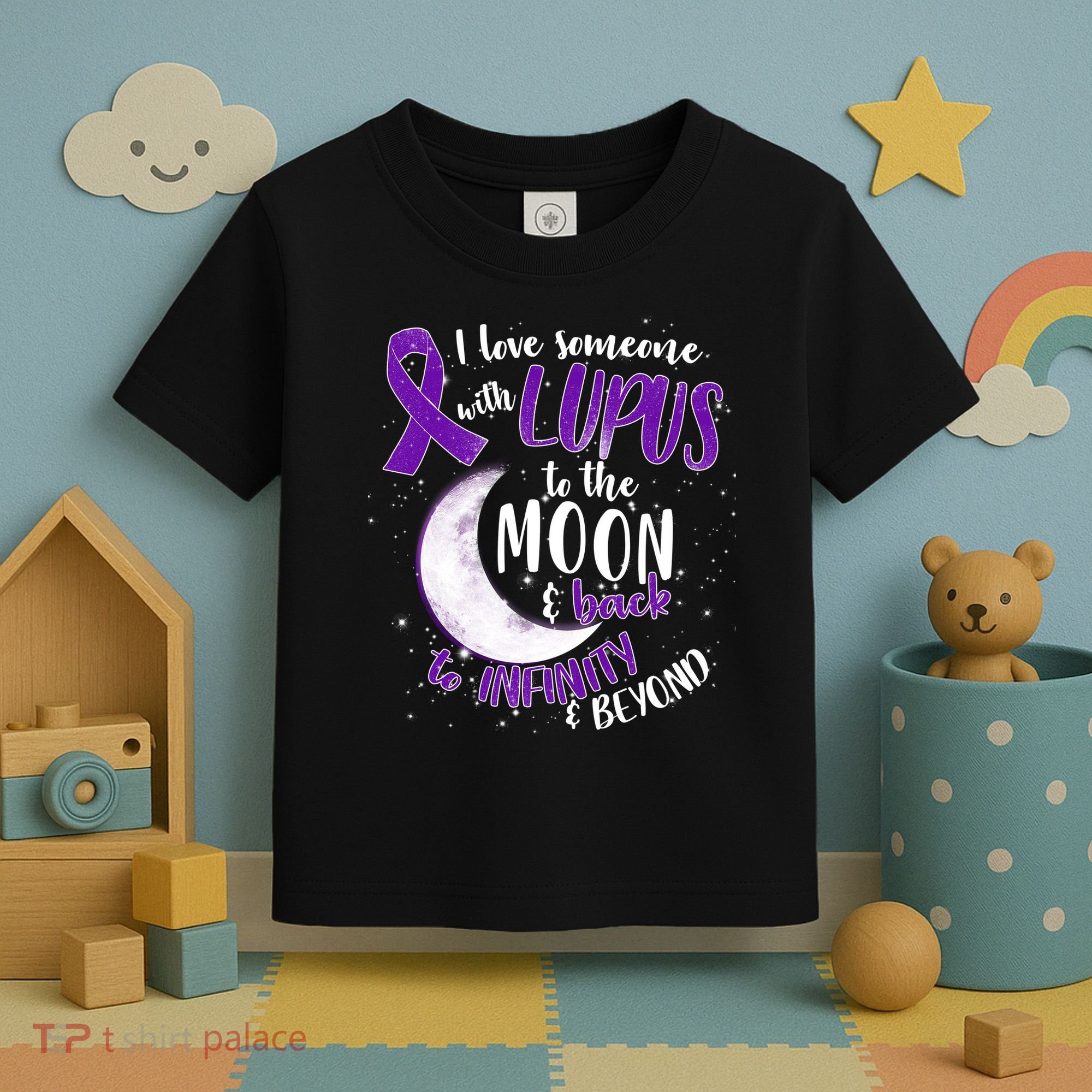 Love Someone With Lupus To The Moon And Back Toddler T-Shirt