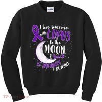 Love Someone With Lupus To The Moon And Back Kids Sweatshirt thumb 0