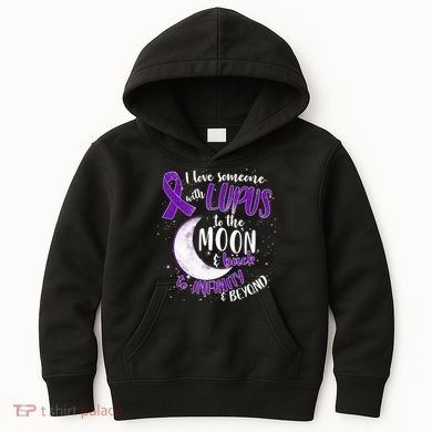 Love Someone With Lupus To The Moon And Back Kids Hoodie