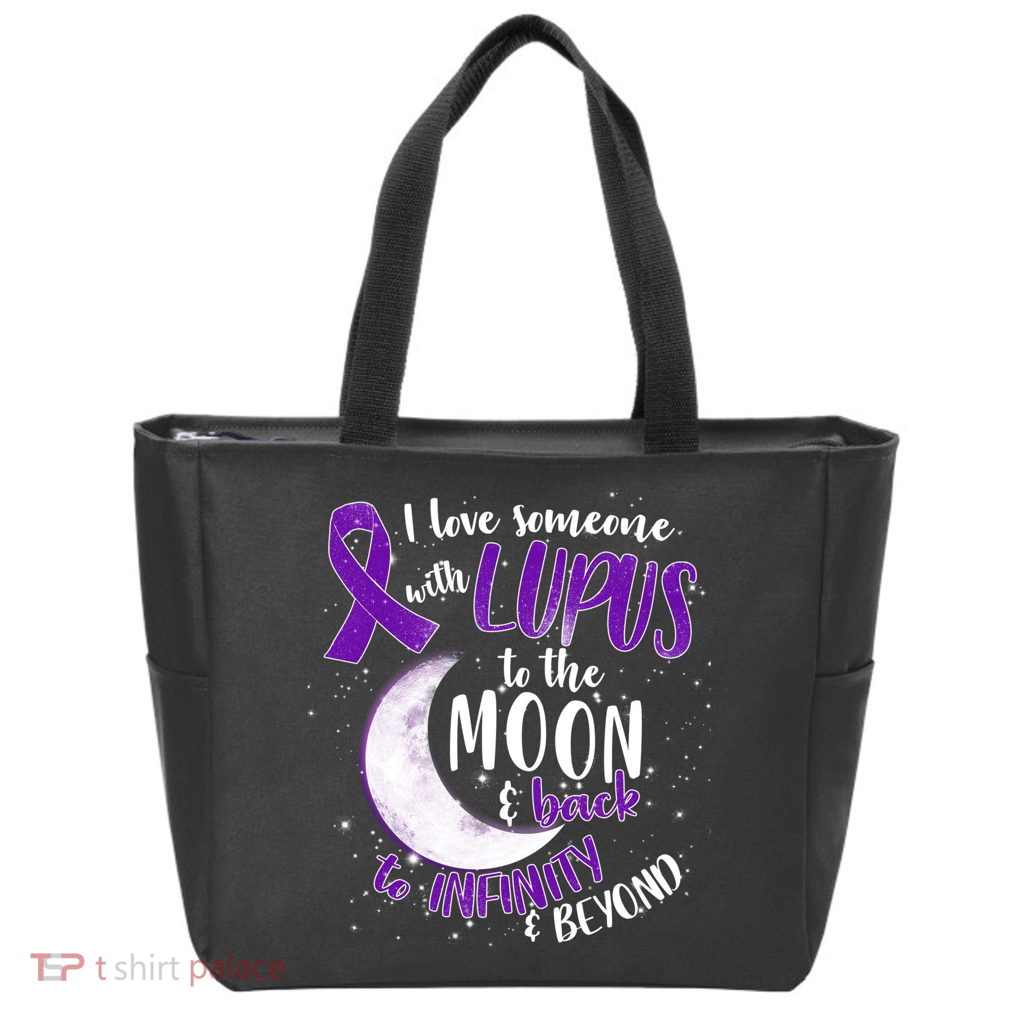 Love Someone With Lupus To The Moon And Back Tote Bag