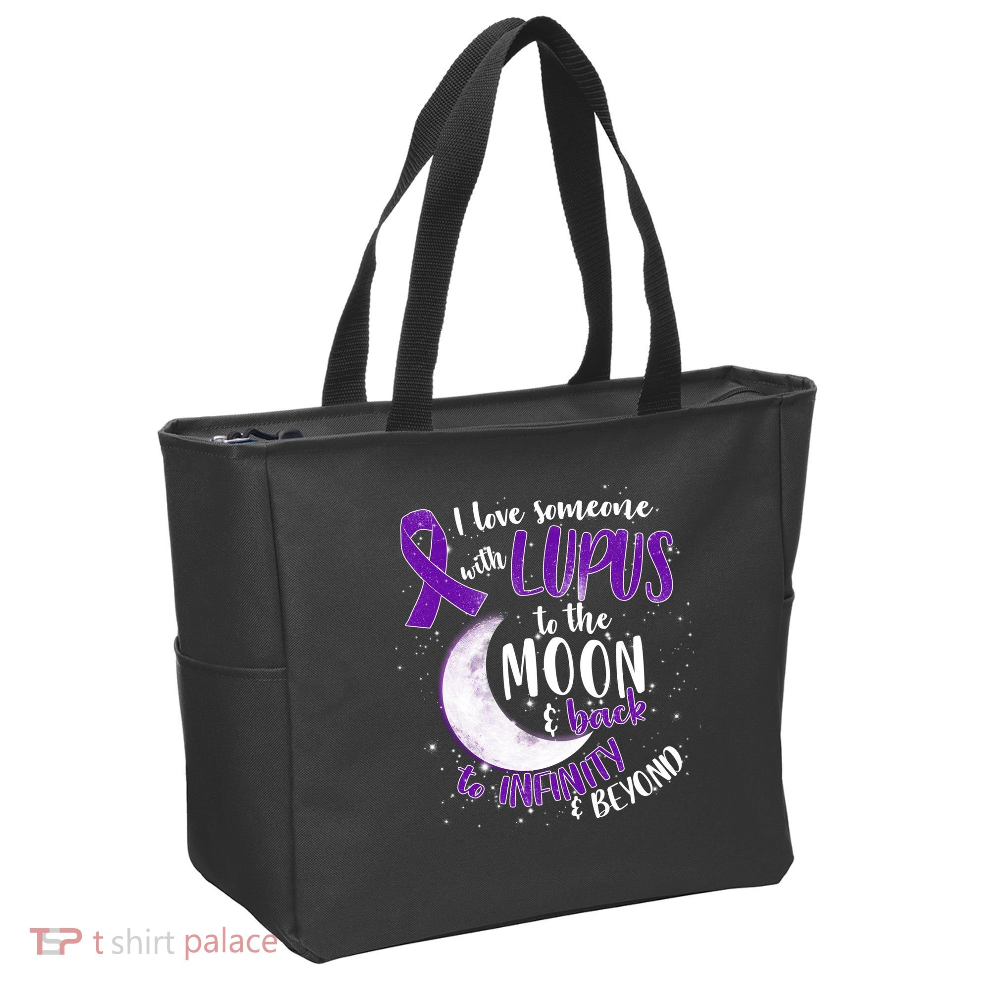 Love Someone With Lupus To The Moon And Back Tote Bag