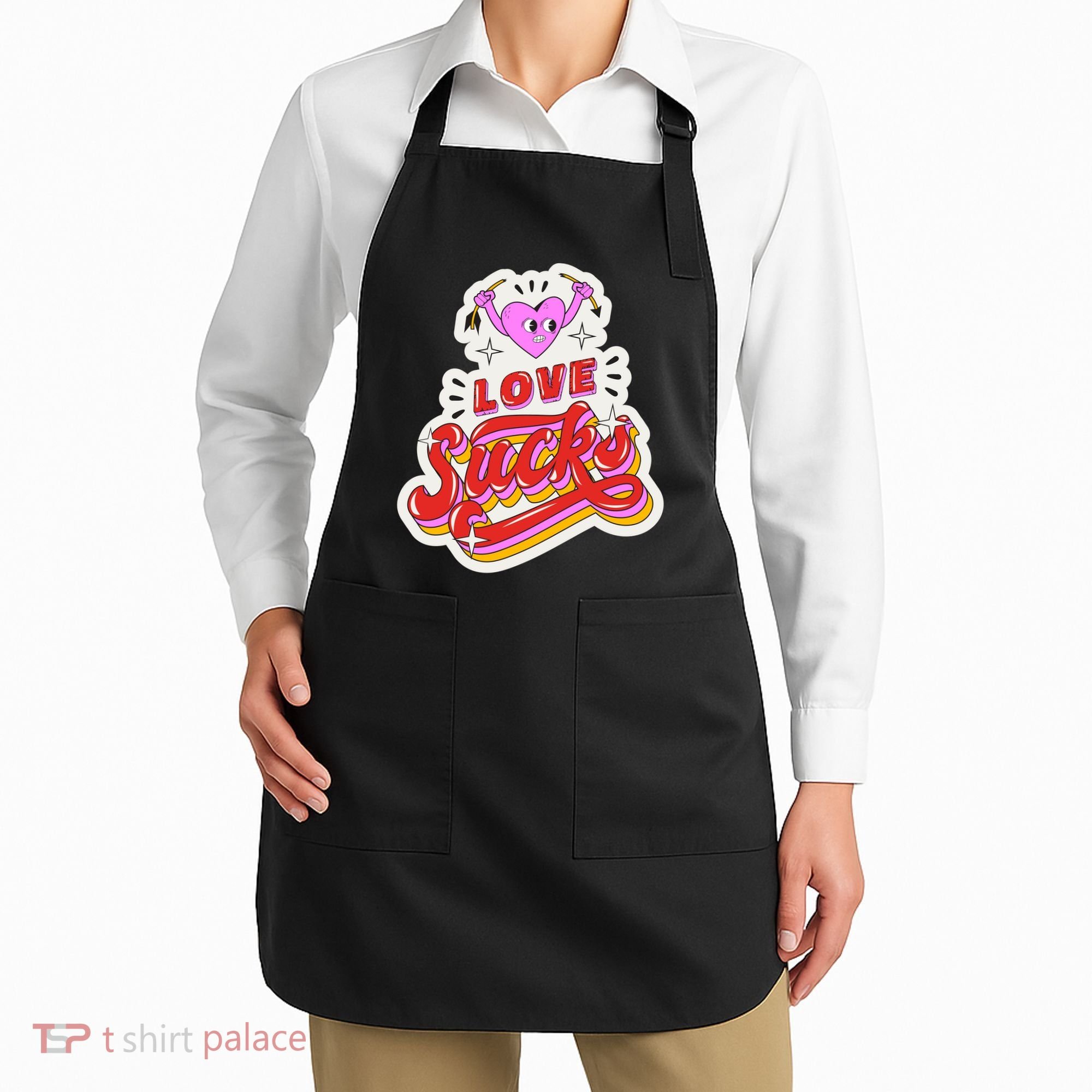 Love Sucks Funny Valentine's Day Apron