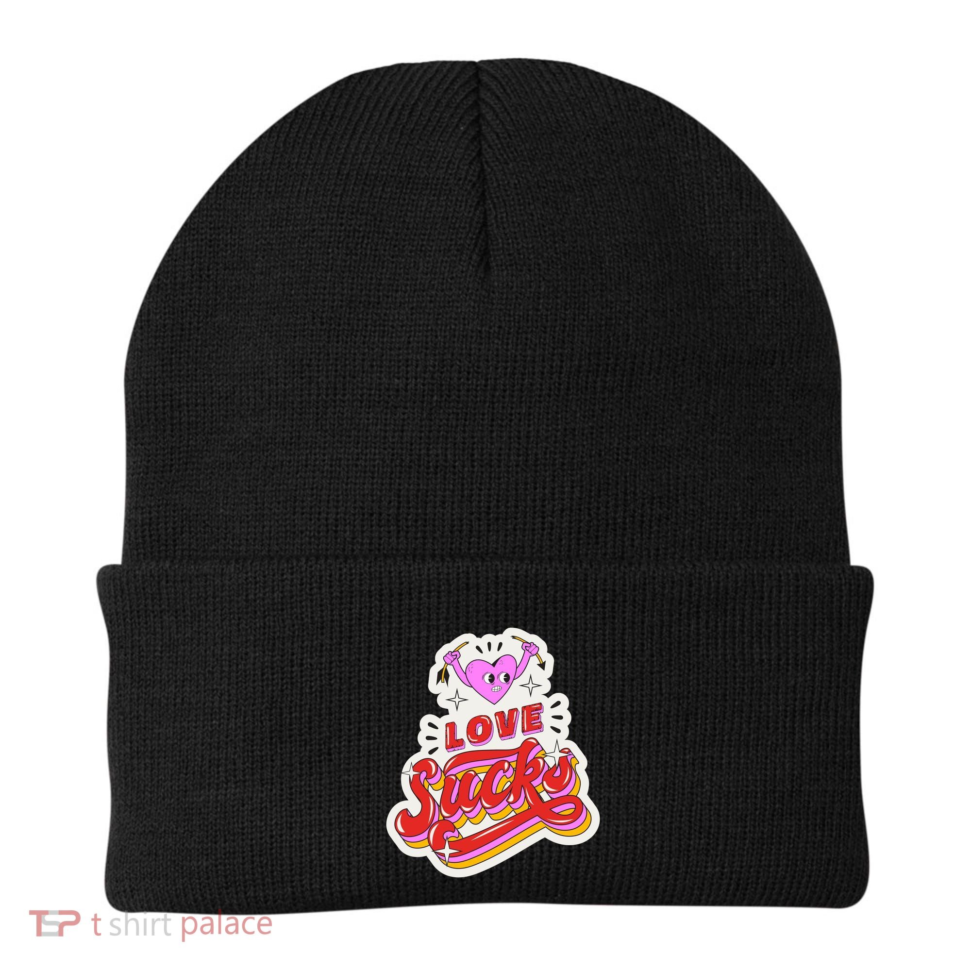 Love Sucks Funny Valentine's Day Beanie