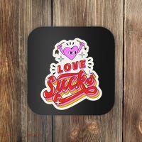 Love Sucks Funny Valentine's Day Coaster thumb 0