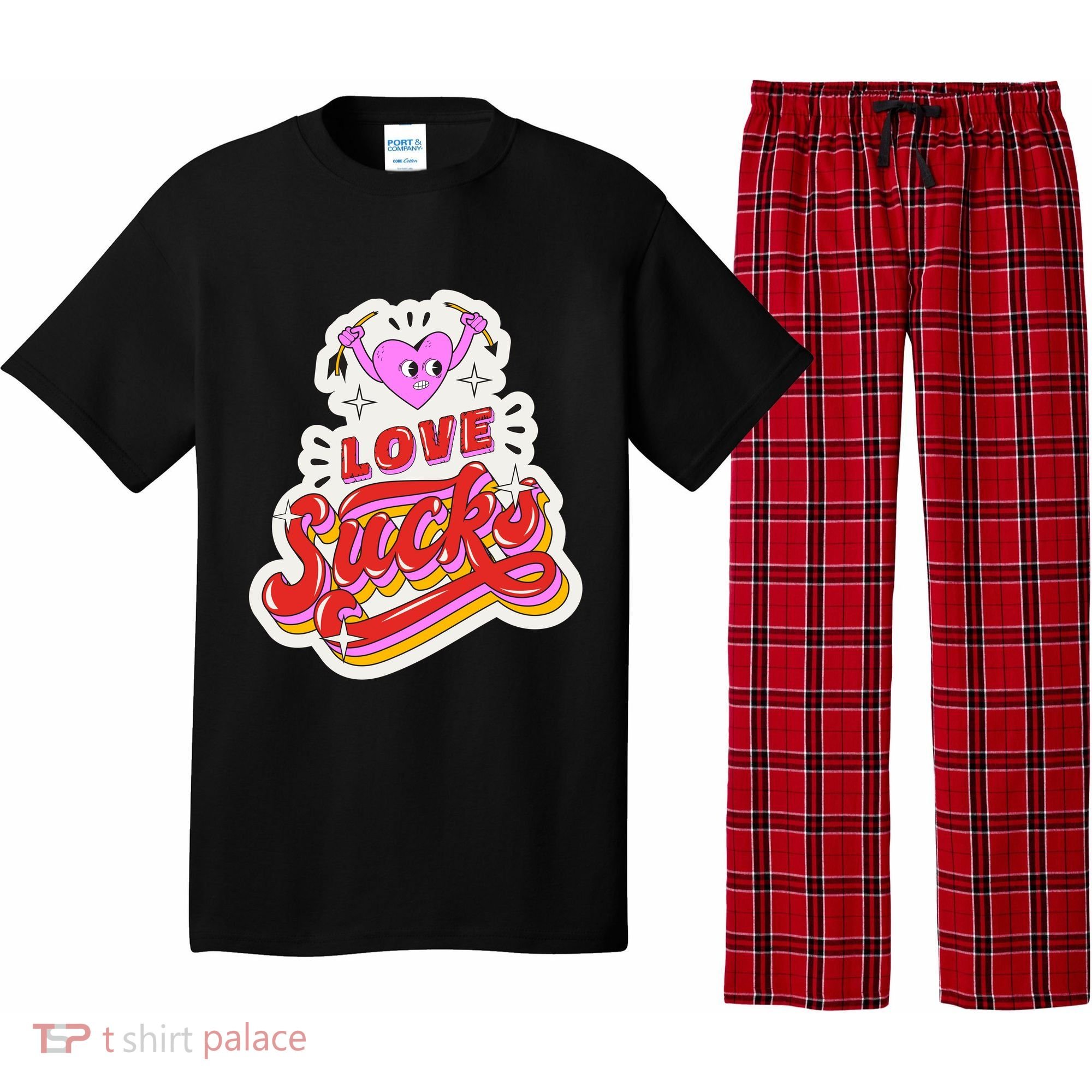 Love Sucks Funny Valentine's Day Pajama Set