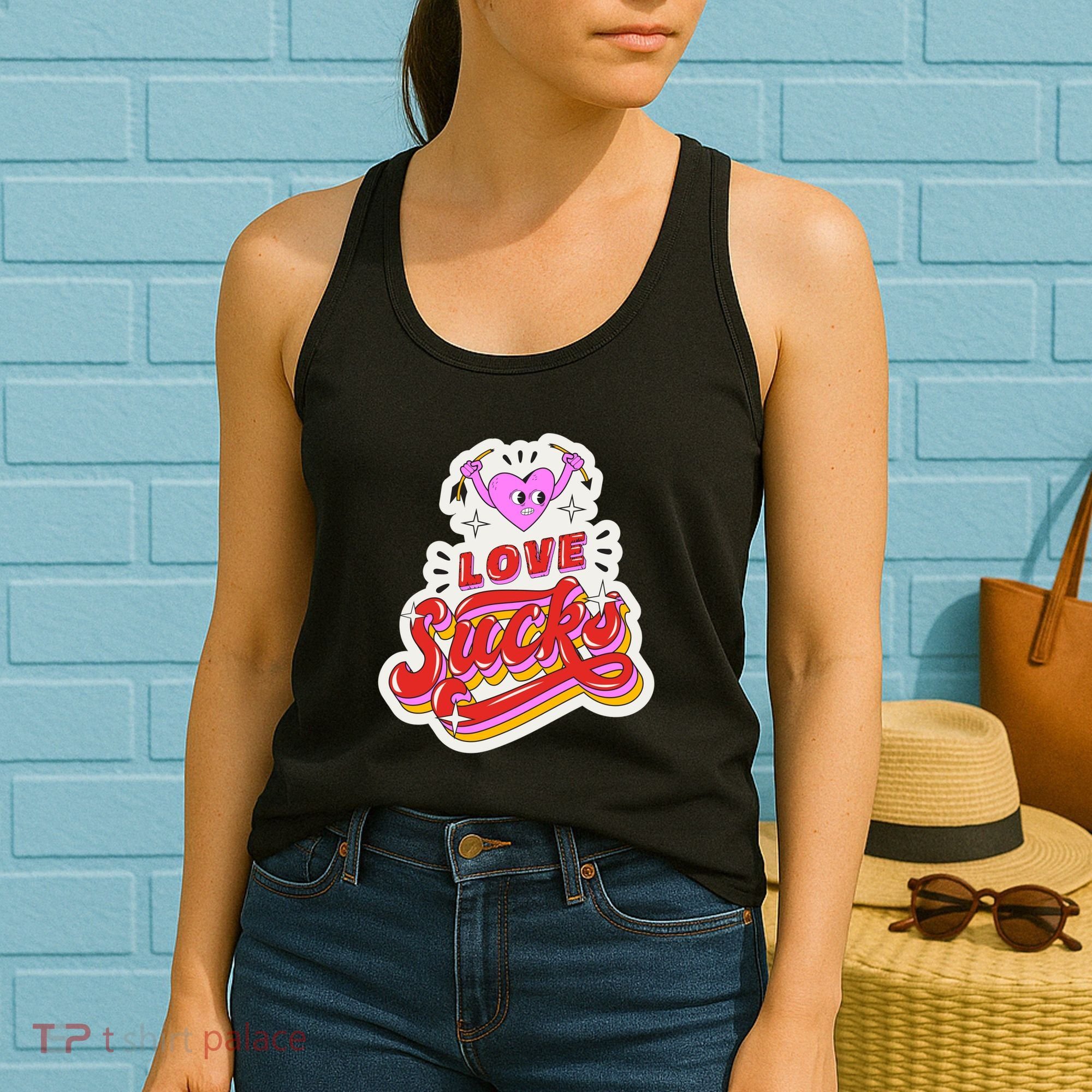 Love Sucks Funny Valentine's Day Women's Tank Top