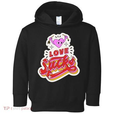 Love Sucks Funny Valentine's Day Toddler Hoodie