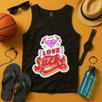 Love Sucks Funny Valentine's Day Tank Top thumb 4