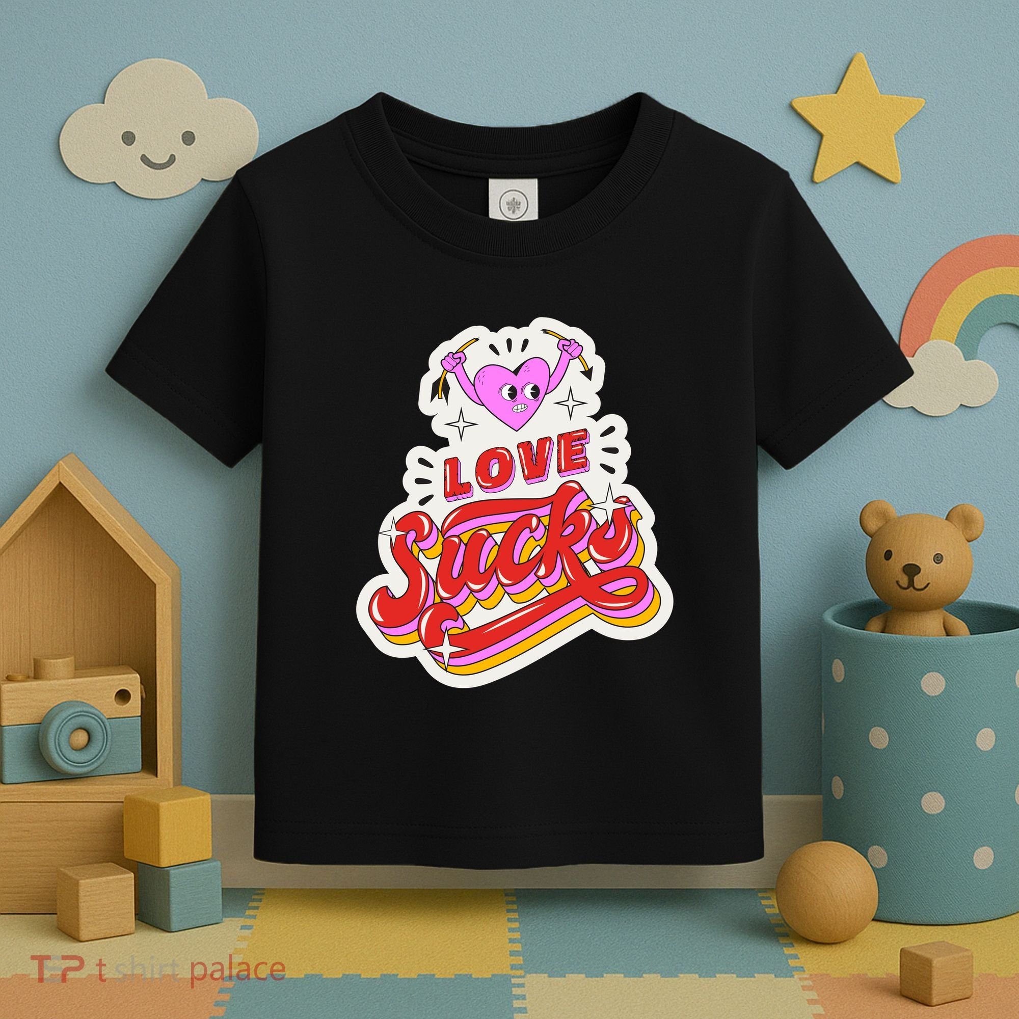Love Sucks Funny Valentine's Day Toddler T-Shirt