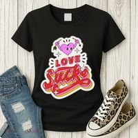 Love Sucks Funny Valentine's Day Women's T-Shirt thumb 3