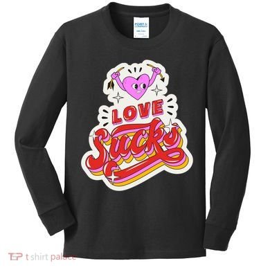 Love Sucks Funny Valentine's Day Kids Long Sleeve Shirt