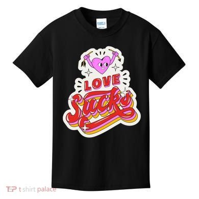 Love Sucks Funny Valentine's Day Kids T-Shirt