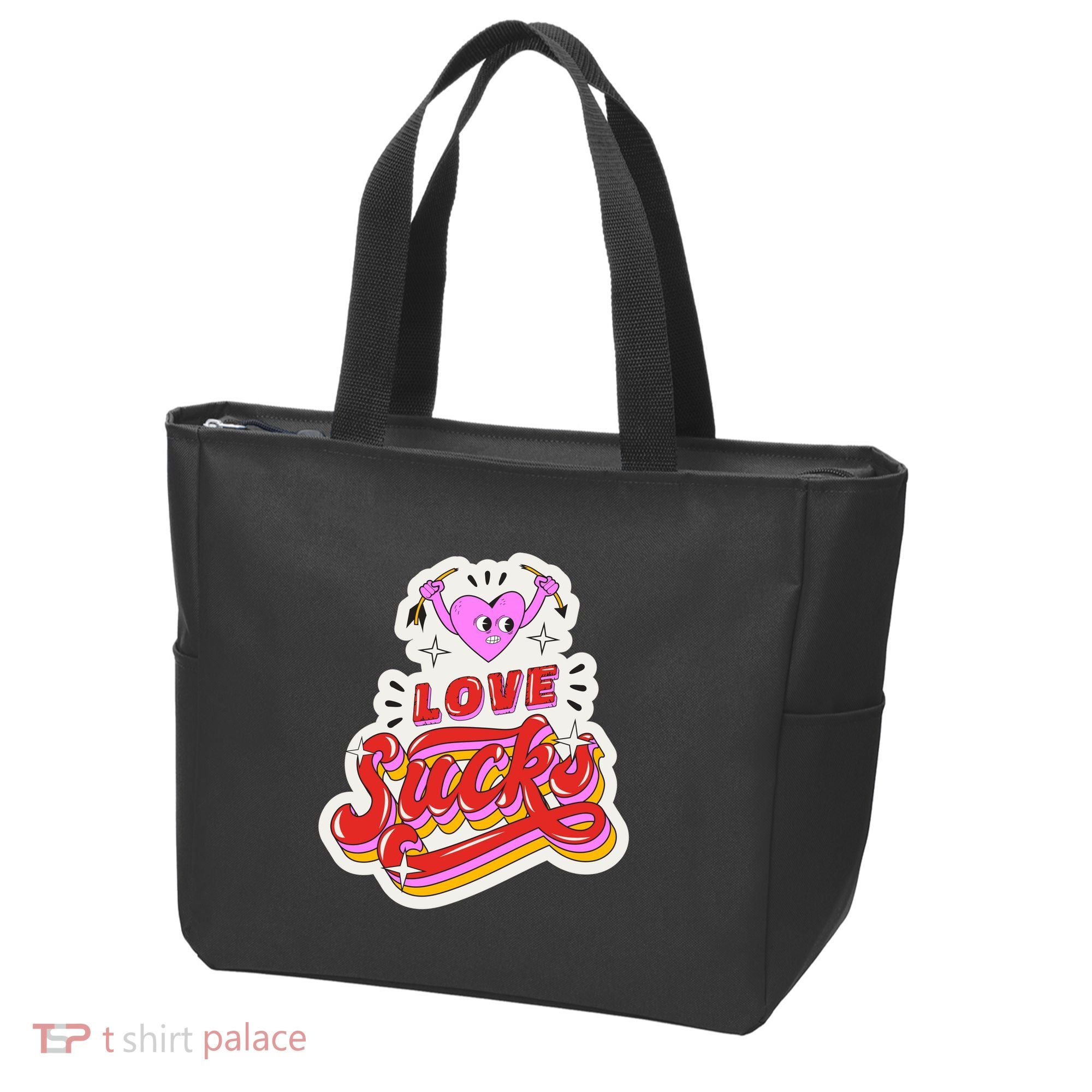 Love Sucks Funny Valentine's Day Tote Bag