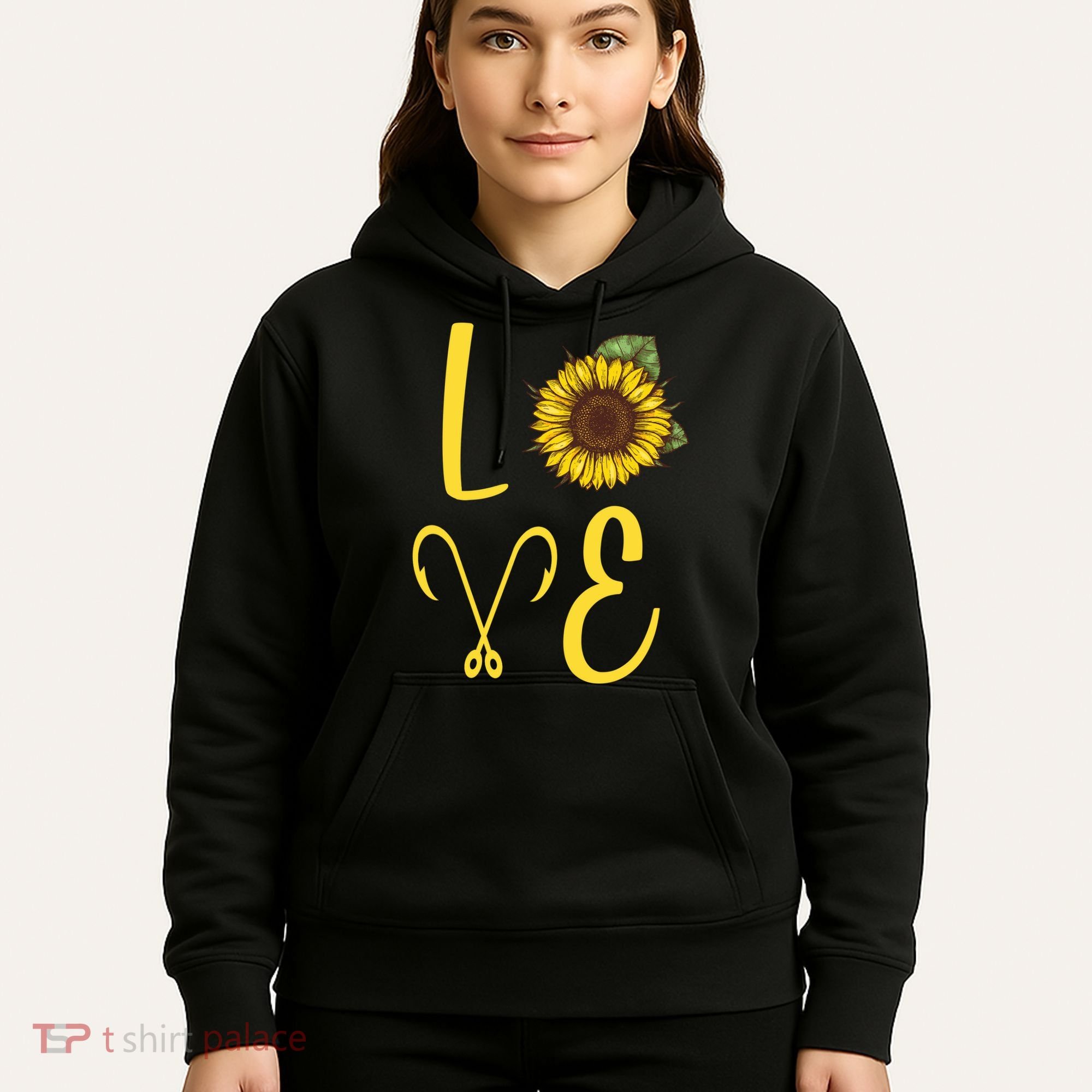 Love Sunflower And Fishing Hoodie