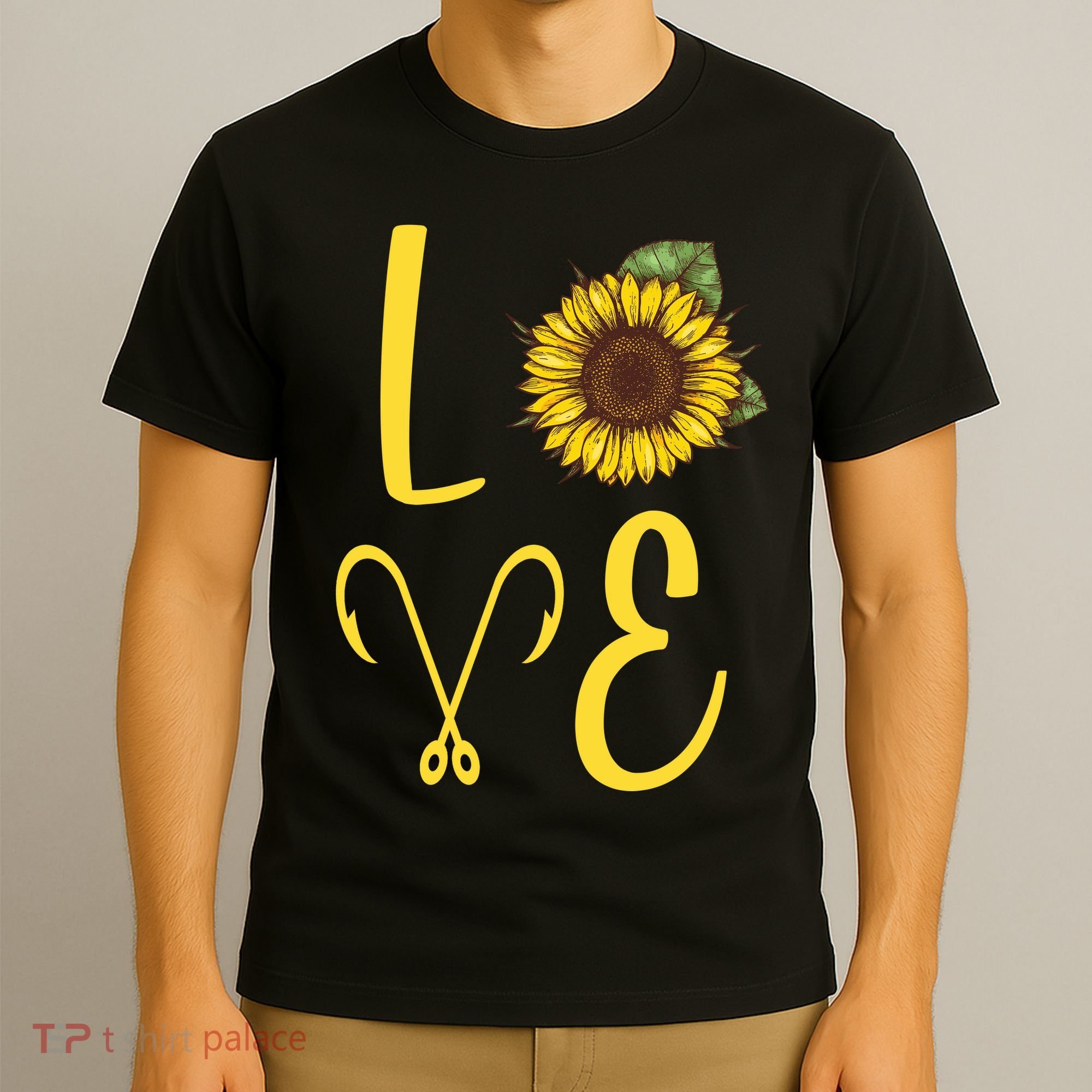 Love Sunflower And Fishing T-Shirt