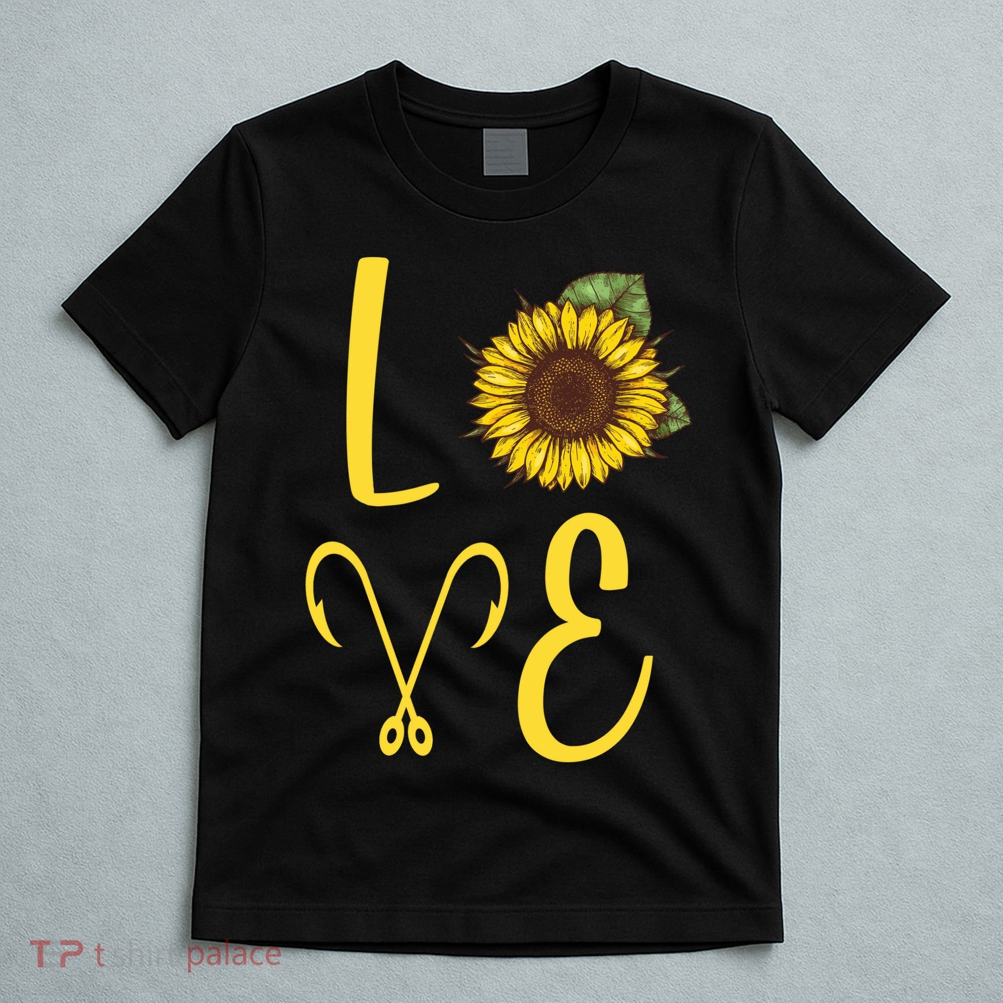 Love Sunflower And Fishing T-Shirt